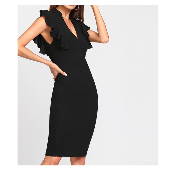 Camilladress U Neck Sleeveless Ruffle Bodycon Midi Dress(5 Colors Available!)